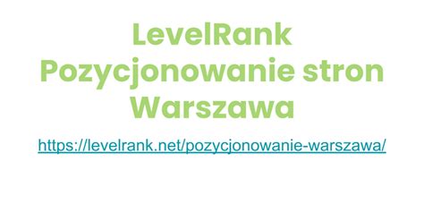 LevelRank pozycjonowanie 2021